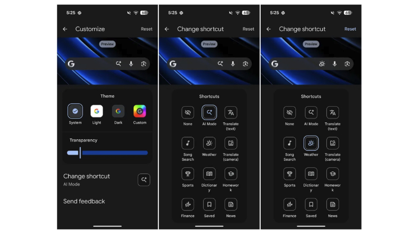 Screenshots of Android 17 beta