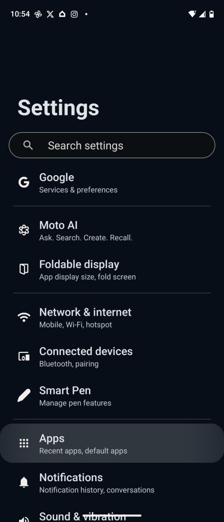 Settings Screenshot