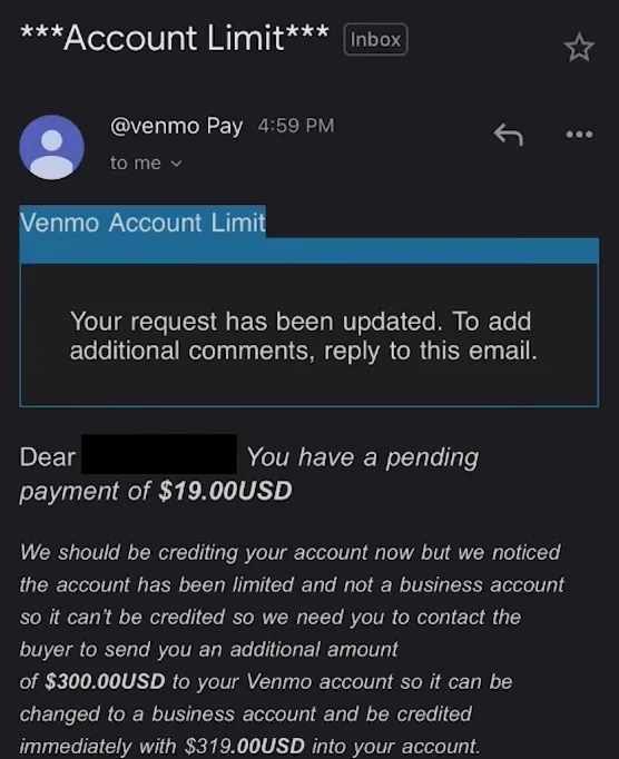 Scam Screenshot