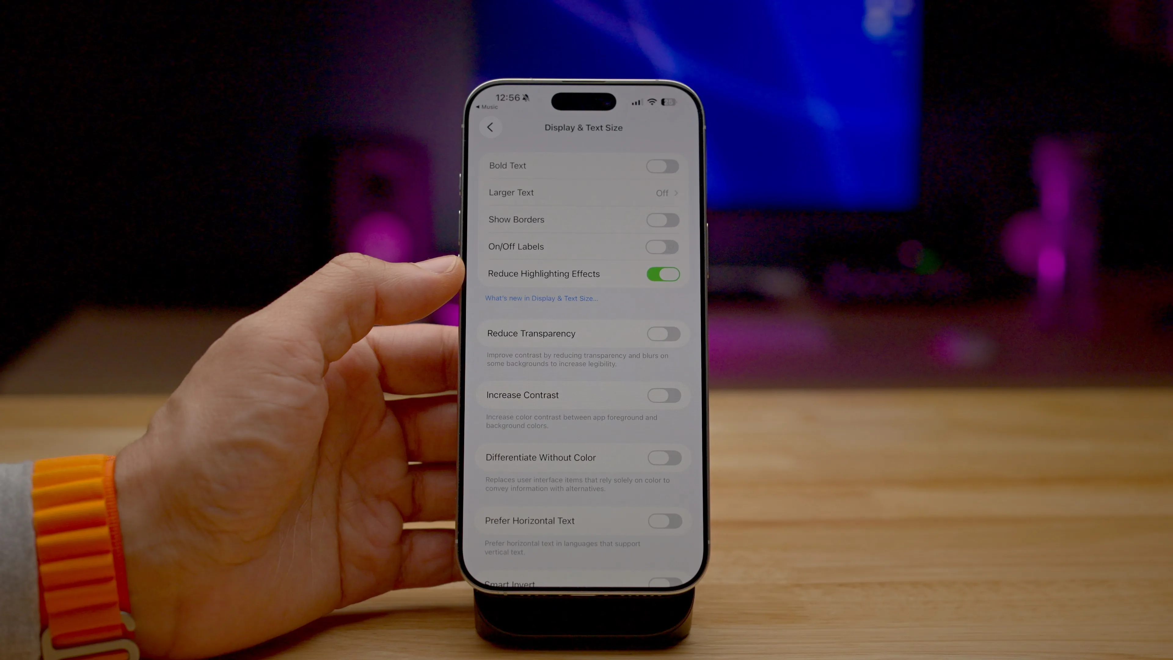 Accessibility - Reduce Highlighting Effects - iOS 26.4 Beta 2