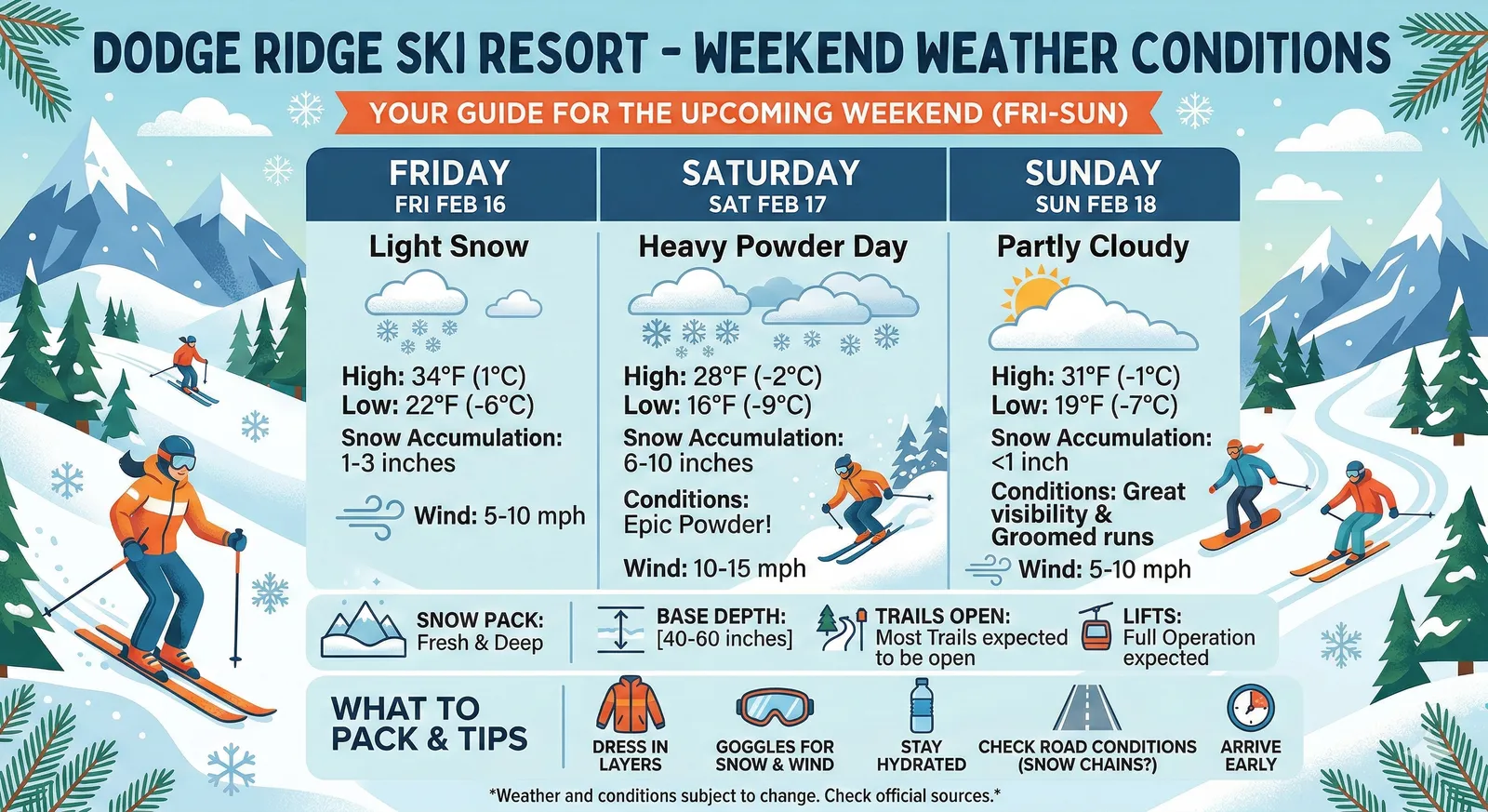 Weather infographic generated by AI