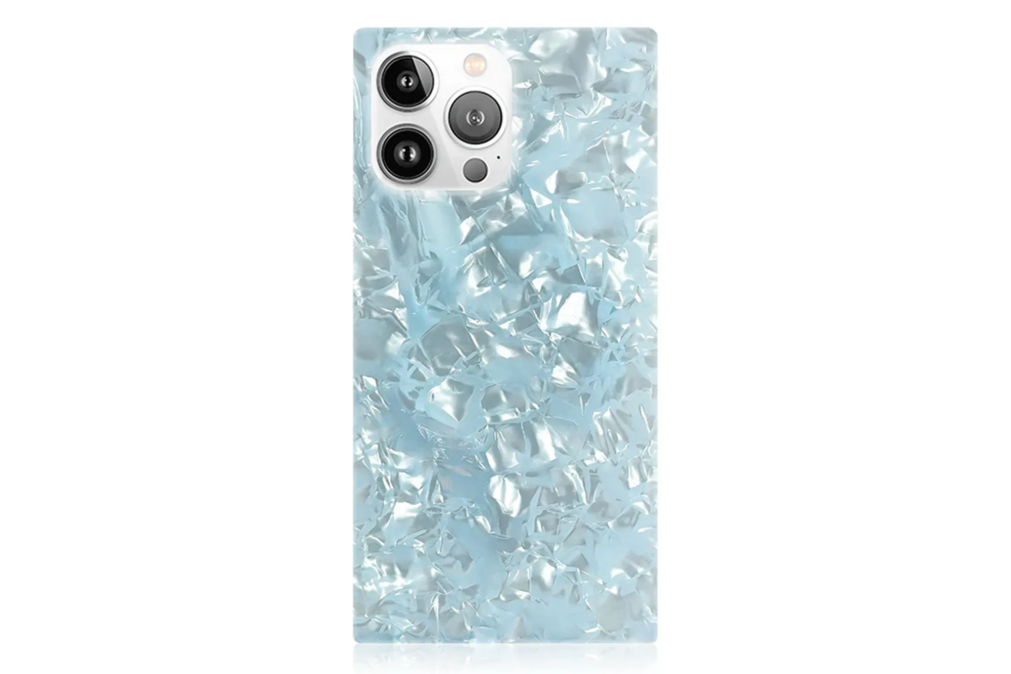 Flaunt's Icy Blue Pearl Case