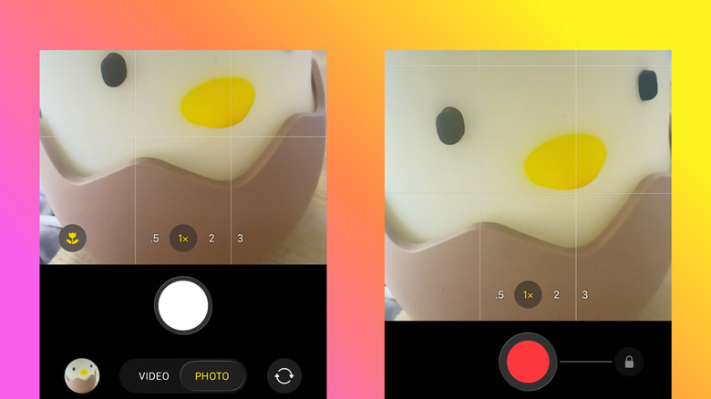 iPhone camera hidden video recorder in photo mode