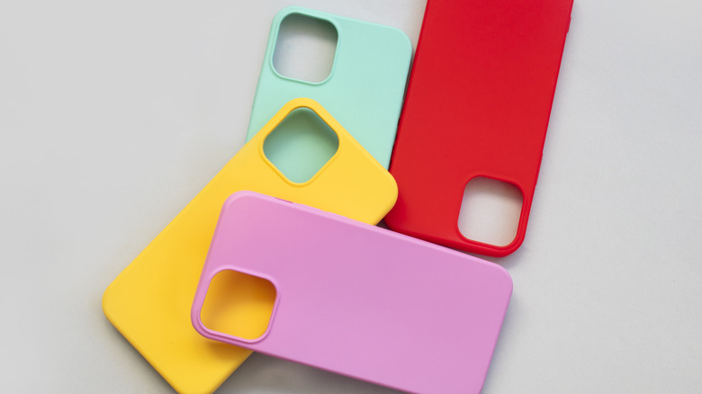 Cellphone cases piled next to each other