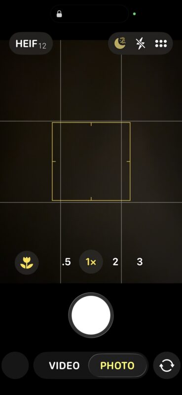 Camera modes interface in iOS 26