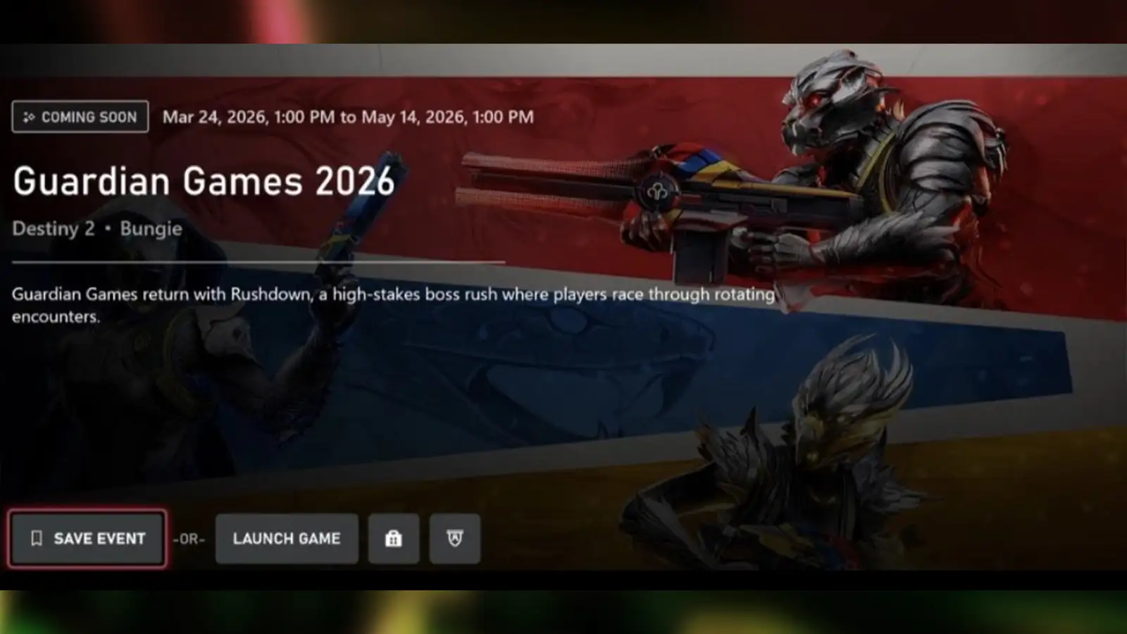 Destiny 2 Guardian Games 2026 Leaked Details and Armor