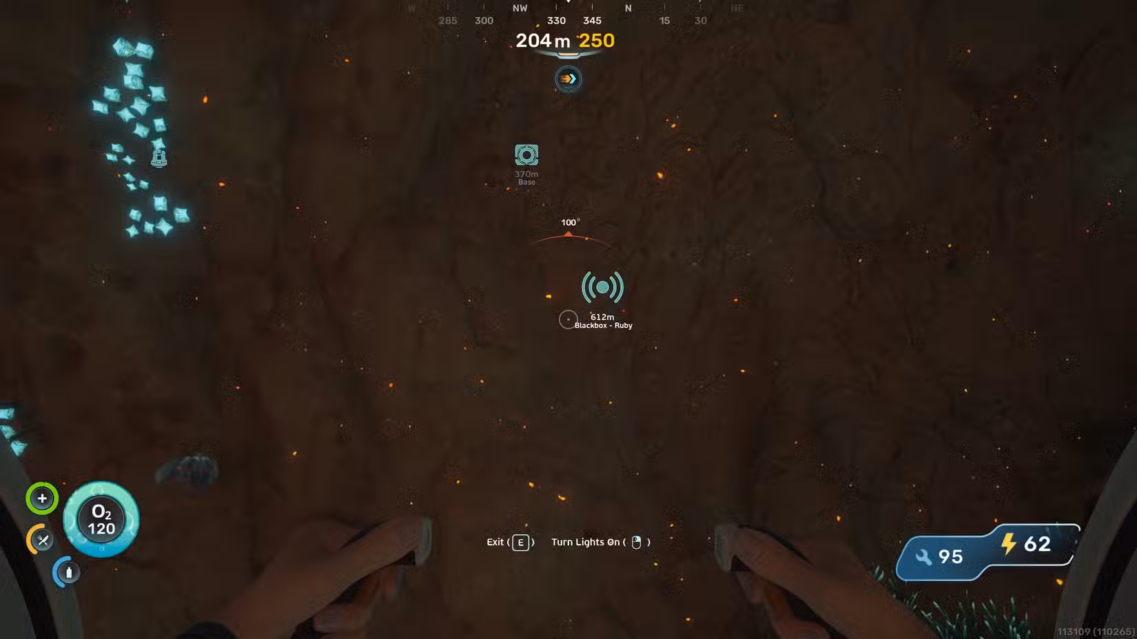 A lithium farming spot in Subnautica 2